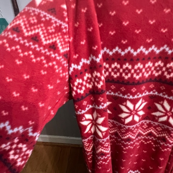 Pajamas Winter One Piece Fleece Snow Print Adult Pajamas❄️❄️ - Picture 4 of 8